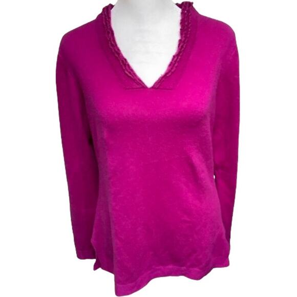 Two Bees Cashmere 100% Cashmere Pink Sweater, S - Feminine, Cozy, Chic - Picture 1 of 7